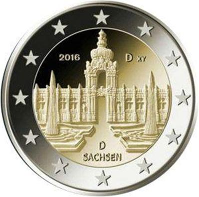 Duitsland 2 euro 2016 Sachsen: Zwinger paleis UNC